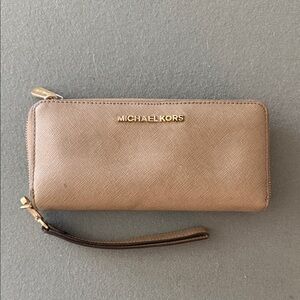 Michael Kors Brown Wristlet Wallet
